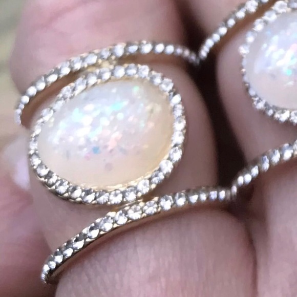 NWT Moonstone Iridescent Rings (SEE NEW LISTING) - Picture 3 of 4